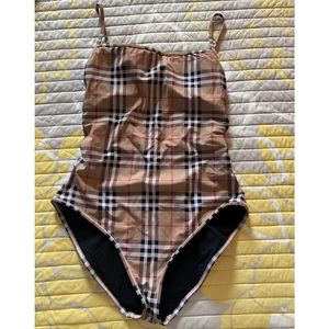 Burberry vintage check pattern swimsuit